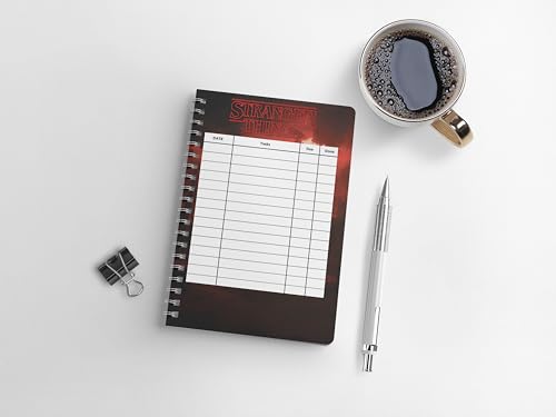 Image of zenithink Stranger Things Wiro Journal Notebook | 80 gsm Paper With 350GSM Hard Cover | Unruled | Pages - 160 | A5 Size | Wiro Binding | Versatile for School, Home & Office