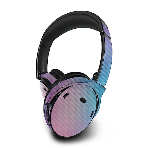 Image of MightySkins Carbon Fiber Skin Compatible with Bose QuietComfort 45 Headphones Royal Haze | Protective, Durable Textured Carbon Fiber Finish | Easy to Apply | Made in The USA