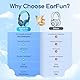 EarFun Kinder Kopfhörer, Kopfhörer Kinder mit Kabel, 85dB Lautstärkenbegrenzer, Audio-Sharing, Faltbare, Einstellbar, Stereo Sound, Over Ear Kinderkopfhörer für Schule/Tablet/PC, Blau