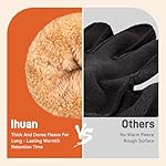 ihuan Winter Gloves for Men Women, Waterproof Warm Ski Snow Gloves Cold Weather, Thermal Touchscreen Skiing, Snowboarding, Motorcycle Running Driving Hiking Cycling Stocking Stuffers - Image 5