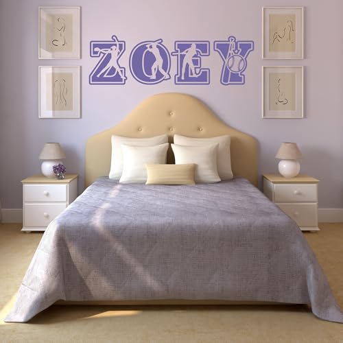 Vinilo decorativo personalizado para pared softball miniatura 6