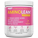 RSP NUTRITION AminoLean Pre Workout Powder, Amino Energy & Weight Management with Vegan BCAA Amino Acids, Natural Caffeine, Preworkout Boost for Men & Women, 30 Serv, Pink Lemonade…