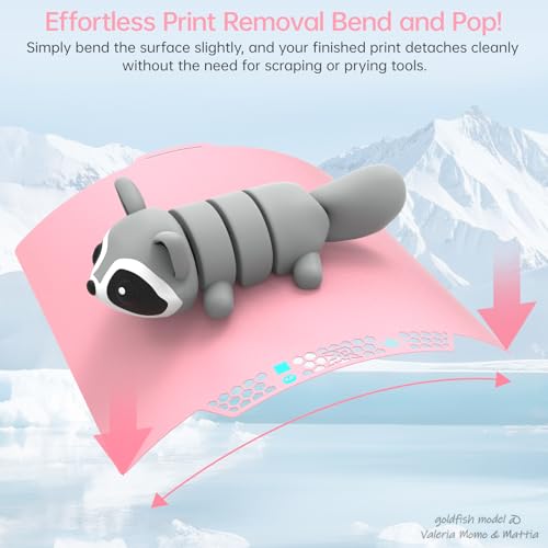 Image of BIQU CryoGrip Pro Glacier-Pink 257x257MM for Bambu-Lab P1P /P1S /P2S /X1C /X1E /A1 3D Printers Panda Build Plate Double Sided Upgrade Removable Surface Platform