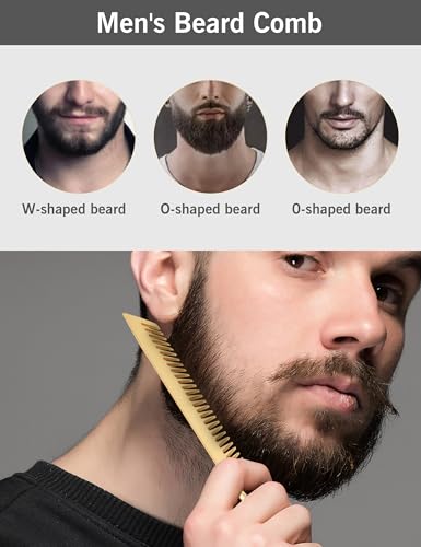 Peine para cabello y barba metal dorado portátil miniatura 3