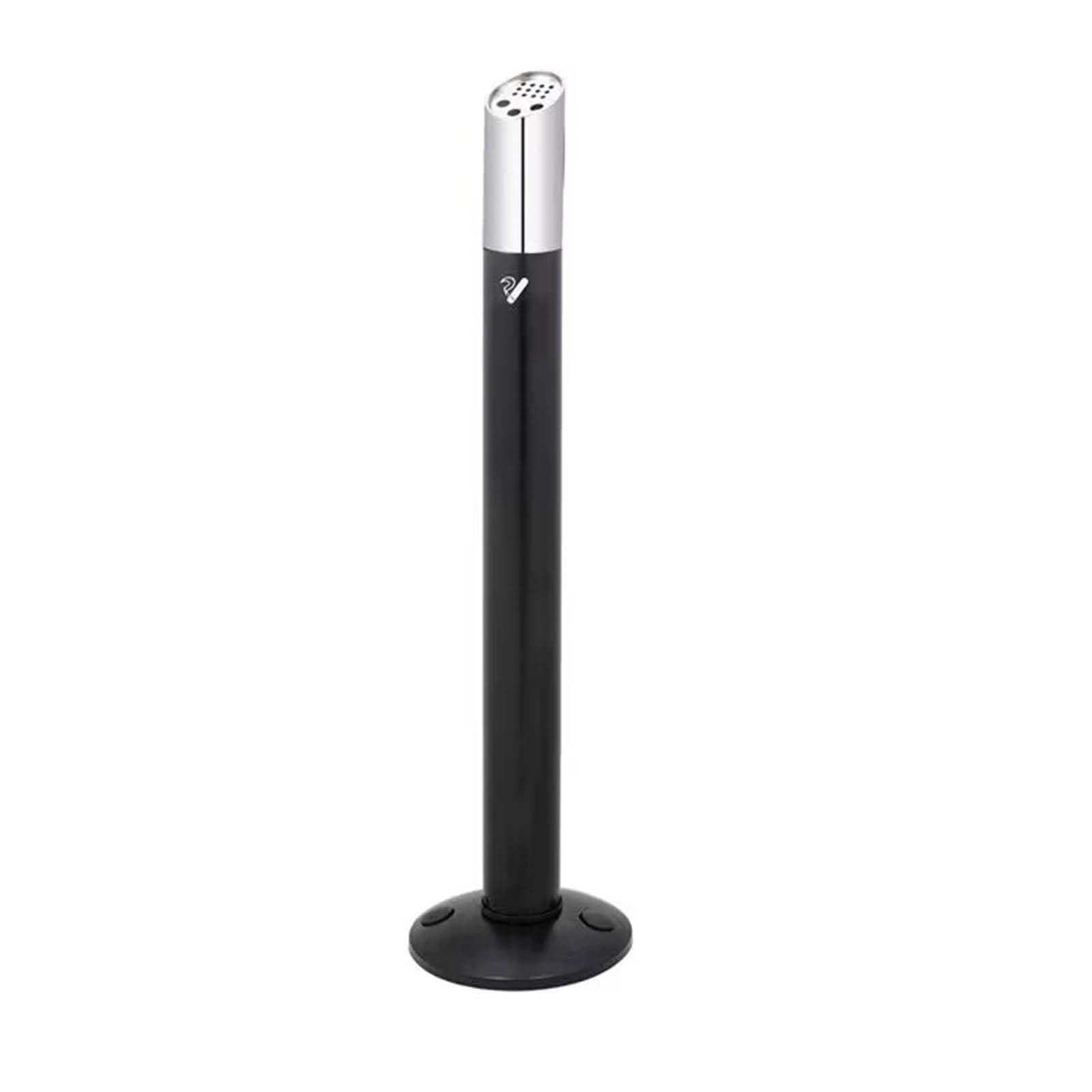 Large & Tall Stainless Steel Ashtrays, Outdoor Cigarette Soot Column Rustproof Ashtray, For Cigarette Butt Receptacle Disposal, Commercial Metal Smokers Cigar Ash Tray Con(Black)