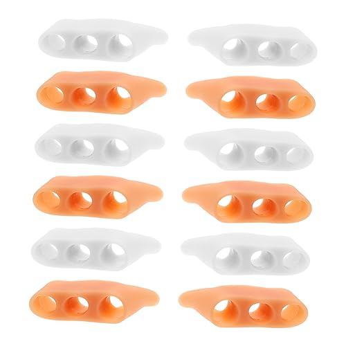 Didiseaon 12 Pack Pinky Separators Silicone for Bunions Separation Socks for Foot Stretchers Guards