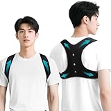Gegoup 姿勢矯正ベルト 猫背・巻き肩 補正サポーター 男女兼用 背筋サポート 3点固定サポート 軽量設計 背中の丸まり 調整可伸縮 吸汗速乾通気素材 姿勢を整える 着脱簡単 美姿勢へ メンズ用L