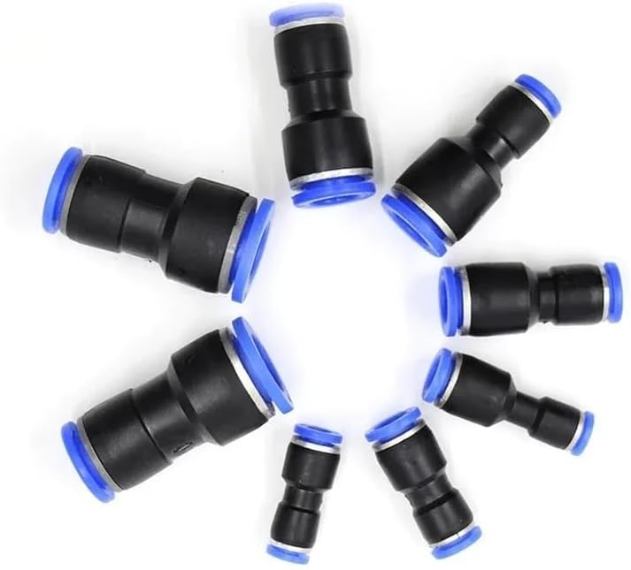 Pneumatic Fittings Fitting Plastic Connector PU PG 4mm 6mmTo 8mm 10mm Air Water Hose Tube Push in Straight Gas Quick Connectors (Color : PU-4)