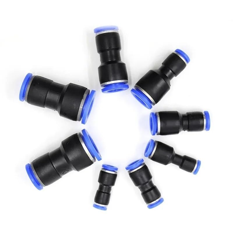 Pneumatic Fittings Fitting Plastic Connector PU PG 4mm 6mmTo 8mm 10mm Air Water Hose Tube Push in Straight Gas Quick Connectors (Color : PU-4)