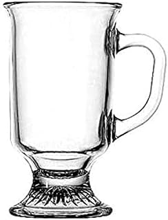 Anchor Hocking 69738 Glass Irish Coffee Mugs Cup - Tea Cups Coffee Mocha Mugs (4 pack) by Chabrias ltd