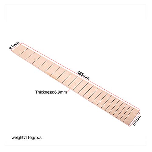 Alnicov 22 Fret Electric Guitar Fingerboard,Pre-Slotted Maple Wood Fretboard for Guitar Replacement Parts