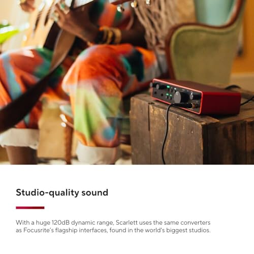 Focusrite Scarlett 2i2 4th Gen interface audio USB et RØDE PodMic - 4