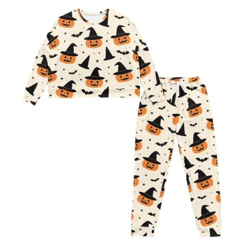 Image of Women's Pajamas Set Soft 2 Piece Loungewear Long Sleeve Pj Set Matching Sleepwear with Pockets for Women Plus Size