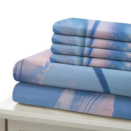 Housse de couette fleurie 140x200 en microfibre avec drap - 6