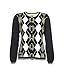 Produktbild Xfore Damen Golf Feinstrick Jacke Chelmsford mit Rautenmuster, in Schwarz, Gr XXL