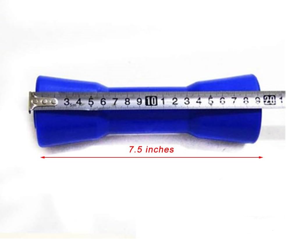 8 Inch Trailer Keel Roller Bow Roller with Bracket and U-Bolts for Easy Loading and Launching, Keel Roller Kit, Blue, Cold Galvanized Steel