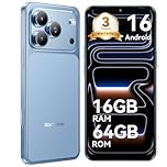 Blackview Wave 7C Sim-free & Unlocked Mobile Phones, 32MP Smart Phones,16GB+64GB Android 16 Phone, Phone Android, 6.56" Unlocked Phone, Face Unlock, WIFI 5G/GPS/IP54/3.5mm/3 Year Warranty, Blue