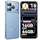 Blackview Wave 7C Sim-free & Unlocked Mobile Phones, 32MP Smart Phones,16GB+64GB Android 16 Phone, Phone Android, 6.56" Unlocked Phone, Face Unlock, WIFI 5G/GPS/IP54/3.5mm/3 Year Warranty, Blue
