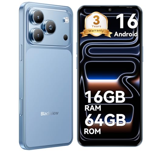 Blackview Wave 7C Telephone Portable Android 16 Smartphones, 16Go+64Go/2To, 32MP+13MP, 5000mAh,...