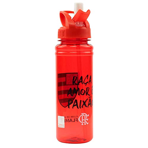 Garrafa Squeeze Canudo Retrátil 700 Ml Flamengo