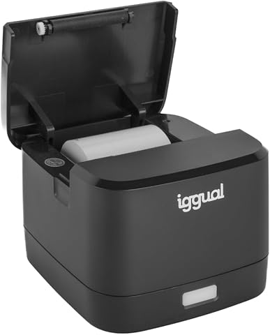 iggual- TP Easy 58 USB- Impresora Térmica de Tickets y Recibos para TPV-POS.- Conexiones USB+RJ11- Rollo Térmico 58 mm- Velocidad: 90mm/seg- Windows 11/10/8/7/Vista/XP/2000/JPOS/Linux. Negro