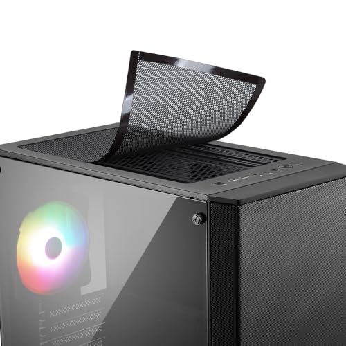 MSI MAG FORGE 110R Boitier PC Gaming Moyen Tour Noir, 1x Ventilateur 120mm ARGB, Panneau Latéral en Verre Trempé, ATX, mATX, mini-ITX