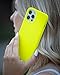 FELONY CASE - iPhone 13 Pro Max Case - Neon Yellow Silicone Phone Cover | Liquid Silicone with Anti-Scratch Microfiber Lining, 360° Shockproof Protective Case for Apple iPhone 13 Pro Max