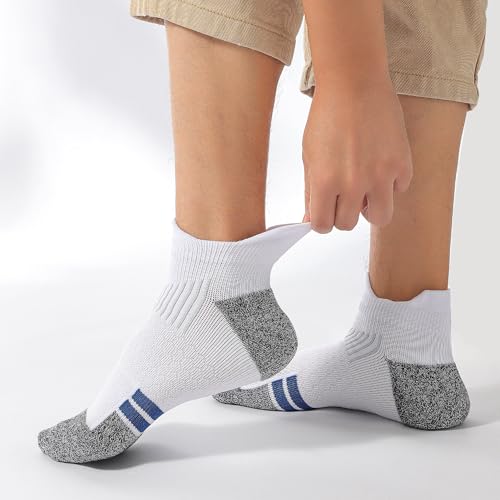 6 Pcak Athletic Socks Women Men Running Ankle Socks Low Cut Compression Moisture Wicking Size M/L4
