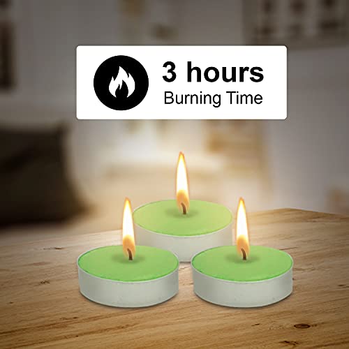 Image of AuraDecor Scented Tealight Candles, Pure Wax 20 Pcs (Jasmine)
