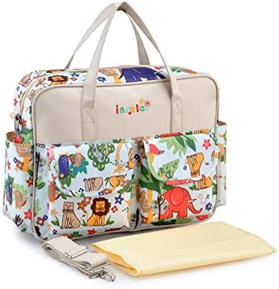 Insular Messenger Diaper Bag Fashion Tote Bag Multifunction Travel Bag Mummy Diaper Bag Cross-body Bags Baby Backpack for Ladies, Mom and Baby