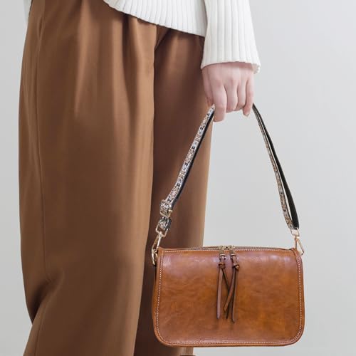 Image of Crossbody Bag for Women, Bohemian Vintage Purse with Wide Strap | Stylish Vegan Leather Design, Adjustable Shoulder Strap, Versatile for Daily Travel and Weekend, Ideal Gift Choice