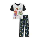 Disney Boys' 2-Piece Loose-fit Matching Pajamas Set, Soft & Cute for Kids, TECH TOYS, 4T