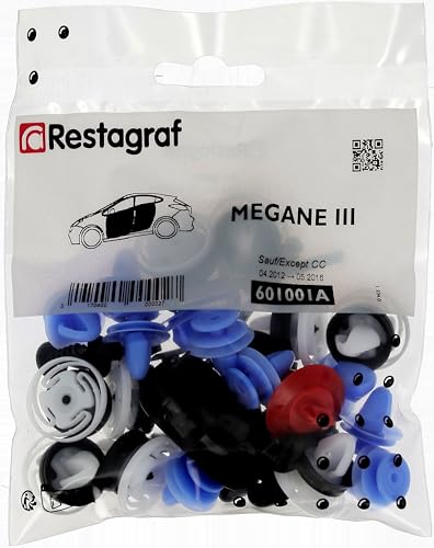 Kit de fixations pour portes Megane 3 Restagraf 601001A de remplacement
