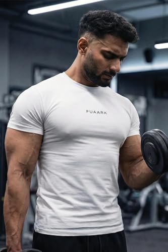Image of Men's Crew Neck Slim Fit Gym Sports T-Shirt