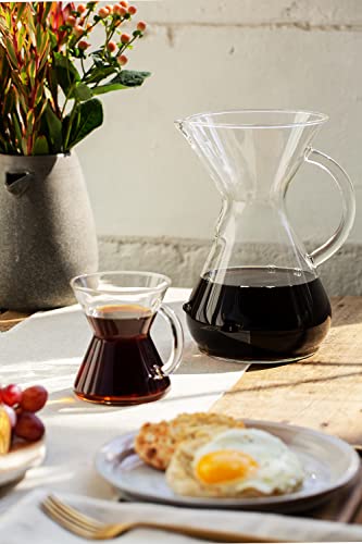 Chemex Pour-Over-Kaffeemaschine aus Glas – Serie mit Glasgriff – 8 Tassen – Exklusive Verpackung – Bild 7