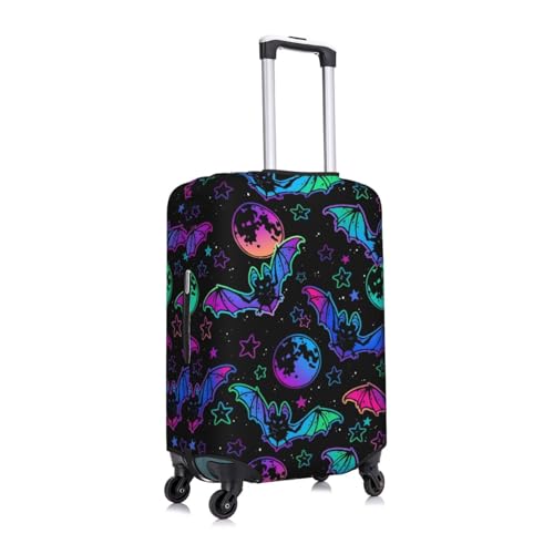 Bats and Moons Travel Luggage Cover Fits 18-32 Inch Luggage, Elastic Suitcase Cover Protector with Concealed Zipper for Wheeled Suitcase Tsa Approved3