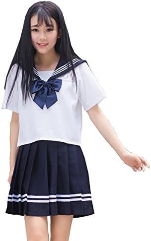 Amazon Easycos コスチューム 高校生 学院風 正統派 ガールズ 可愛い キュート 半袖 スカート オーダーメイド可 卒業式 パーティー 女l Type1 コスプレ 仮装 通販