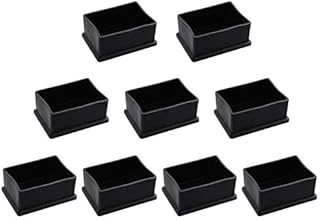 Garneck 8pcs Rubber Square Feet Furniture Table Chair Leg Foot Cover Caps Chair Leg Floor Protectors Prevent Scratches Wood Floor Protector 40x60mm