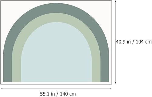 Miniatura 2 de Uonlytech Adhesivo de pared para pared, diseño de arco de semicírculo, decoración de pared, diseño geométrico, murales de pared, despegar y pegar,