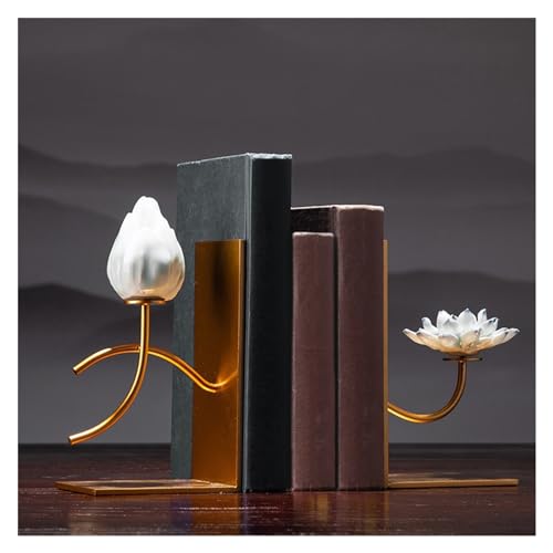 Sujetalibros decorativos de hierro resistente con motivos tradicionales 6