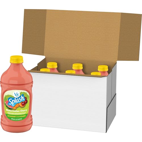 Image of V8 Splash Watermelon Cherry Flavored Juice Beverage, 64 fl oz Bottle (6 Pack)