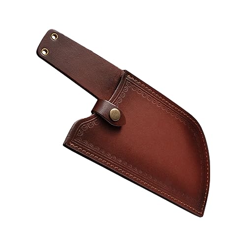 Wide Knives Protector Kitchen Leather Case Meat Cleaver Leather Blade Cover Kitchen Cleaver Sleeve Pocket Protector Holder Leather Storage Covers Home Supply