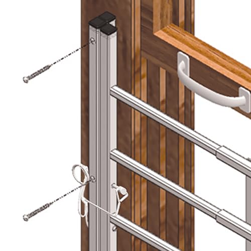 Segal S 4764 Fixed Window Guard – Adjustable Child Safety Window Guard Prevents Accidental Falls, Tamper Resistant Screws Included, Non-Egress, White, 23-1/2 to 38 In. W x 21-1/4 In. H (Single Pack) by Defender Security - Image 4