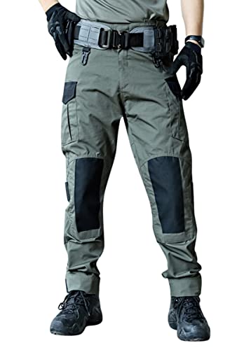 Onsoyours – Pantalon Cargo Homme Militaire Style Tactique – Multipoches (dont Poches Zippées) – Tissu Polyester Léger – Printemps/automne – Camouflage