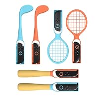 6-in-1 Compatible with Switch 2/1/OLED Switch Sports Accessories Bundle: with Storage Bag, Anti-ejection Design, Compatible with Nintendo Switch/Console & Joy-con for Double Player
