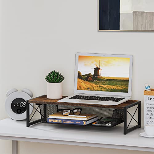 Yinmit Monitor Stand Riser With Storage Drawer, 21.7 Inch Desktop Shelf Organizer, Ergonomic Desk & Tabletop Monitor Stand For Laptop, Computer, Macbook, Notebook, Pc (Large) #TOP6