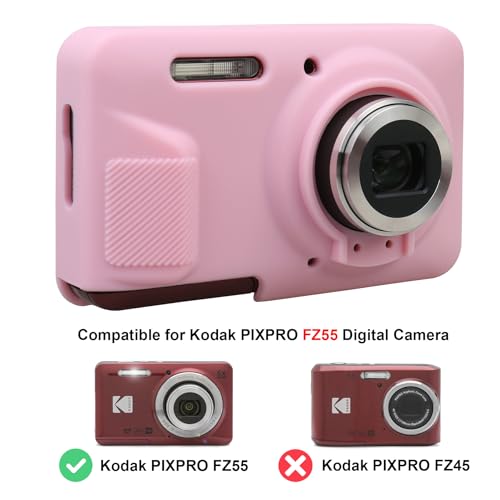 Funda de silicona para cámara Kodak PIXPRO FZ55 rosa miniatura 2