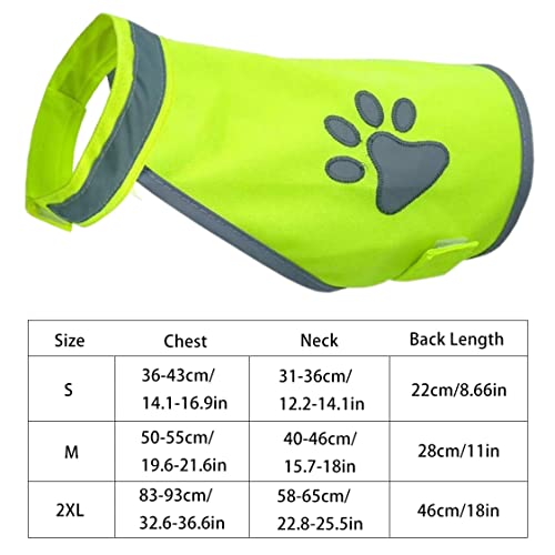 Hund reflektierende Weste hohe Sichtweite Nacht Sicherheitswesten Haustier Jacke Kleidung Fluoreszierende grüne S
