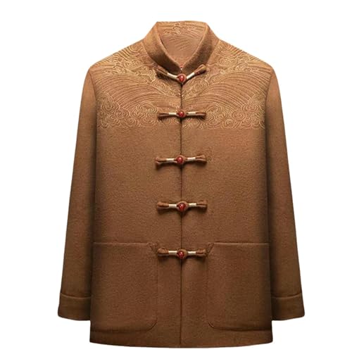 Veste Style Chinois Homme pour Célébrations et Sorties d'Hiver : Vêtement Chaud Tang-Costume