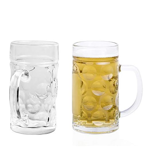 HMKZXQ 1 000 ml 34 ounce ölglas bägare superkapacitet tung och tjockare design-drickglas